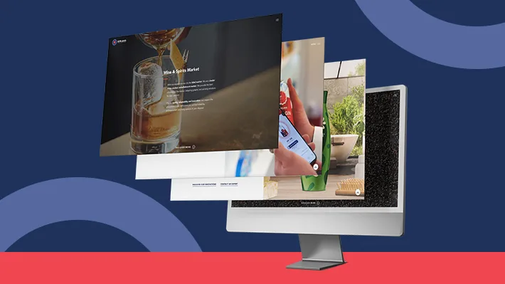 Il sito All4Labels su desktop: la sezione Wine & Spirits Market