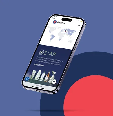 Il sito All4Labels su smartphone