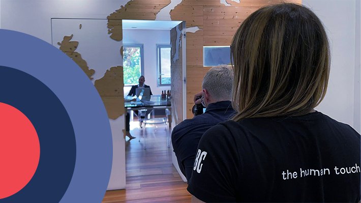 Il set della produzione video realizzata da Brain Computing