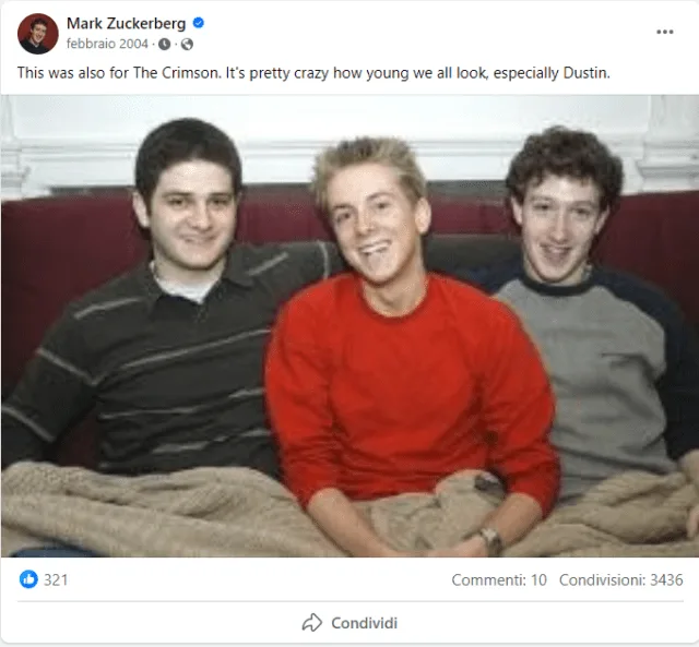 come è cambiato facebook e il primo post di Zuckerberg
