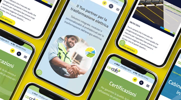 Le pagine del sito di Gecab Prefabbricati